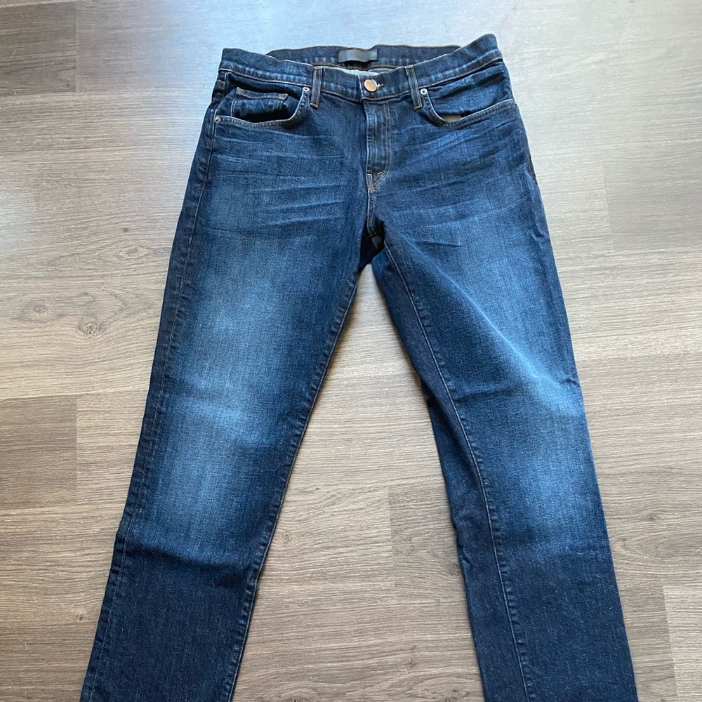 J-Brand Tyler-style never worn dark blue jeans